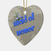 メイド・オブ・オーナー（花嫁付き添い人）のカスタマイズ可能な結婚式のオーナメント セラミックオーナメント (左)