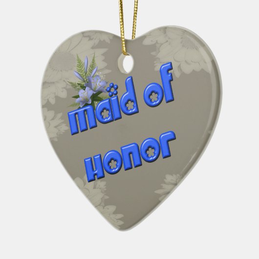メイド・オブ・オーナー（花嫁付き添い人）のカスタマイズ可能な結婚式のオーナメント セラミックオーナメント (左)
