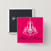 メイド・オブ・オーナー（花嫁付き添い人）のバチェロレッテボタン 缶バッジ (正面&裏面)