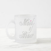 メイド・オブ・オーナー(花嫁付き添い人)の上品な灰色 フロストグラスマグカップ (左)