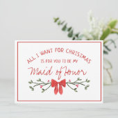 メイド・オブ・オーナー(花嫁付き添い人)の提案私がクリスマスに欲しいもの カード (スタンド正面)