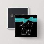 メイド・オブ・オーナー（花嫁付き添い人）の水の弓結婚式の名前をカスタムするY123 缶バッジ (正面&裏面)