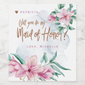 メイド・オブ・オーナー(花嫁付き添い人)の申し出で僕の花嫁を頼む ワインラベル (シングルラベル)