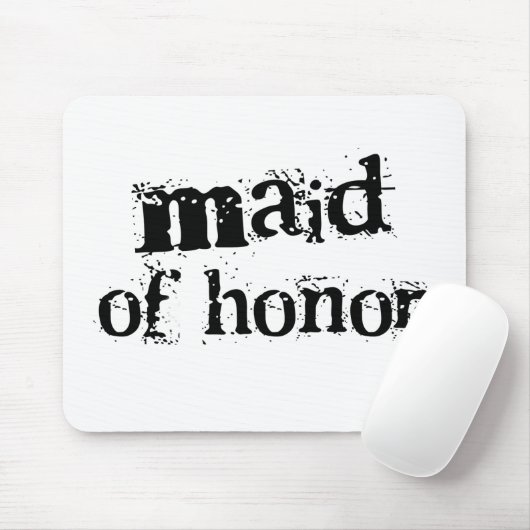 メイド・オブ・オーナー(花嫁付き添い人)の黒い文字 マウスパッド (マウス)