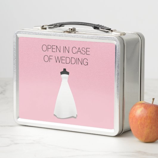 メイド・オブ・オーナー（花嫁付き添い人）または新婦付添人のお弁当箱の招待 メタルランチボックス (インサイチュ)