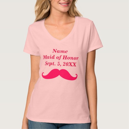 メイド・オブ・オーナー(花嫁付き添い人)ウィメンズハーンズナノVネックTシャツ Tシャツ (正面)