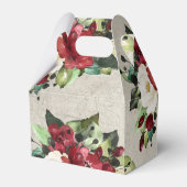 メイド・オブ・オーナー(花嫁付き添い人)エレガント赤フローラグランジ結婚ズ フェイバーボックス (裏面サイド)