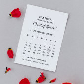 メイド・オブ・オーナー(花嫁付き添い人)カレンダーの提案+情報カードにする 招待状