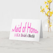 メイド・オブ・オーナー（花嫁付き添い人） カード (黄色い花)