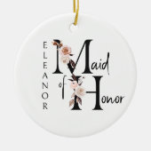 メイド・オブ・オーナー（花嫁付き添い人）キープサケボホフローラレター セラミックオーナメント (正面)