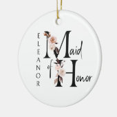 メイド・オブ・オーナー（花嫁付き添い人）キープサケボホフローラレター セラミックオーナメント (左)