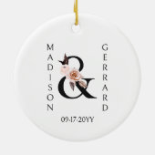 メイド・オブ・オーナー（花嫁付き添い人）キープサケボホフローラレター セラミックオーナメント (裏面)