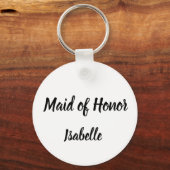 メイド・オブ・オーナー（花嫁付き添い人）ギフト名前をカスタムする結婚ギフト キーホルダー (正面)