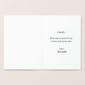 メイド・オブ・オーナー（花嫁付き添い人）サンキューゴールドフォイルカード 箔カード (内部)