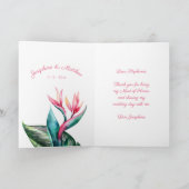 メイド・オブ・オーナー(花嫁付き添い人)サンキューバードオブパラダイス サンキューカード (内部)