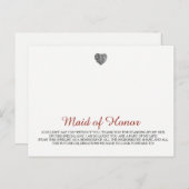 メイド・オブ・オーナー（花嫁付き添い人）ジュエリーテンプレート ポストカード (正面/裏面)