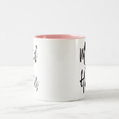 メイド・オブ・オーナー（花嫁付き添い人）|スクリプトスタイルのカスタム結婚 ツートーンマグカップ (中央)