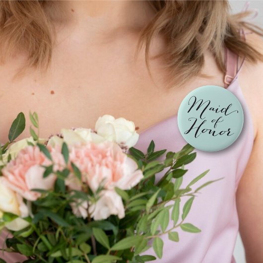 メイド・オブ・オーナー（花嫁付き添い人）スクリプト結婚シックブライダルパーティ 缶バッジ