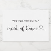 メイド・オブ・オーナー（花嫁付き添い人） スパークリングワインラベル (シングルラベル)