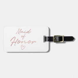 メイド・オブ・オーナー（花嫁付き添い人）-バラ金ゴールドフェイク箔 ラゲッジタグ
