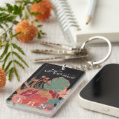 メイド・オブ・オーナー(花嫁付き添い人)パーソナライズされたギフトキーチェーンフローラ キーホルダー (正面右)