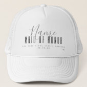 メイド・オブ・オーナー(花嫁付き添い人)パーソナライズされたハットHAMbyWG キャップ (正面)