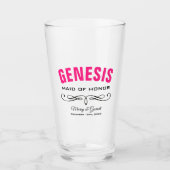 メイド・オブ・オーナー（花嫁付き添い人）パーソナライズされた結婚式 タンブラーグラス (正面)