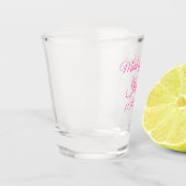 メイド・オブ・オーナー(花嫁付き添い人)ピンク名前をカスタムするギフト結婚ズ ショットグラス (左)