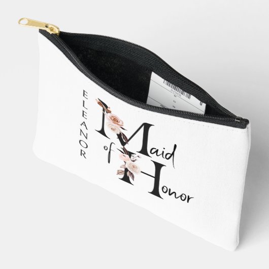 メイド・オブ・オーナー（花嫁付き添い人）フラワーレターボホフローラ アクセサリーポーチ (見開き)