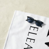 メイド・オブ・オーナー(花嫁付き添い人)フローラレターバチェロレッテ週末 ビーチタオル (インサイチュ)