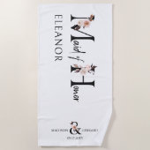 メイド・オブ・オーナー(花嫁付き添い人)フローラレターバチェロレッテ週末 ビーチタオル (正面)