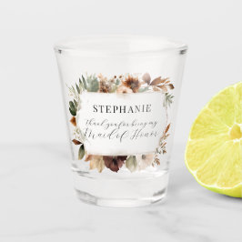 メイド・オブ・オーナー(花嫁付き添い人)フローラ秋紅葉結婚ズ ショットグラス
