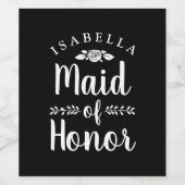 メイド・オブ・オーナー（花嫁付き添い人）フローラ ワインラベル (シングルラベル)