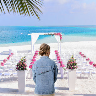 メイド・オブ・オーナー(花嫁付き添い人)ブライダル結婚バチェロレッテ デニムジャケット