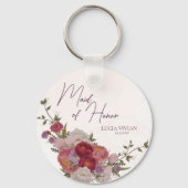 メイド・オブ・オーナー（花嫁付き添い人）ブルゴーニュ森フローラ結婚の贈り物 キーホルダー (正面)