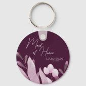 メイド・オブ・オーナー(花嫁付き添い人)ブルゴーニュ離れビック結婚ギフト キーホルダー (正面)