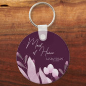 メイド・オブ・オーナー(花嫁付き添い人)ブルゴーニュ離れビック結婚ギフト キーホルダー (正面)