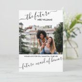 メイド・オブ・オーナー（花嫁付き添い人）·プロポーズ：未来のミセス·フォト 招待状 (スタンド正面)