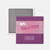 メイド・オブ・オーナー（花嫁付き添い人）マゼンタ マグネット (正面/裏面)