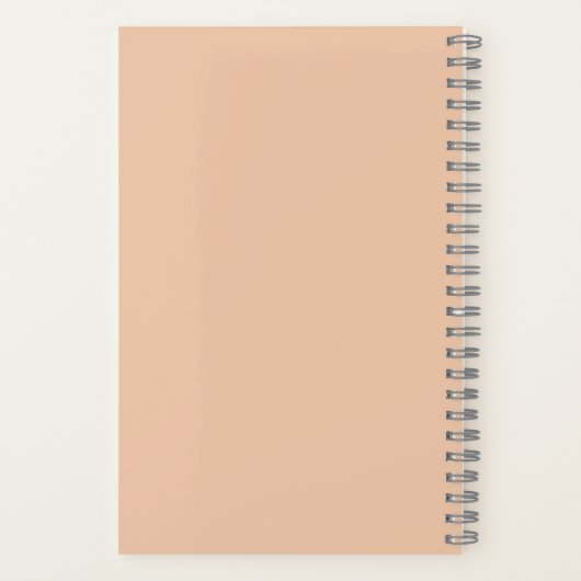 メイド・オブ・オーナー(花嫁付き添い人)ミニシンプルマリスモダントネームピーチ ノートブック (裏面)