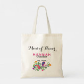 メイド・オブ・オーナー（花嫁付き添い人）モダンタイポグラフィス結婚クリプト トートバッグ (裏面)