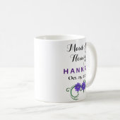 メイド・オブ・オーナー（花嫁付き添い人）モダンタイポグラフィパープル結婚ズ コーヒーマグカップ (正面右)