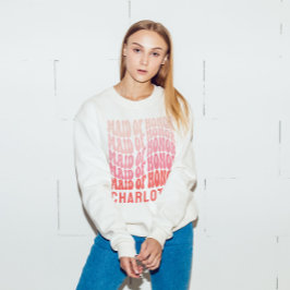 メイド・オブ・オーナー（花嫁付き添い人）モダンピガーリーックレトロ60年代シンプル スウェットシャツ