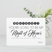 メイド・オブ・オーナー（花嫁付き添い人）モダン 招待状 (スタンド正面)