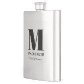 メイド・オブ・オーナー（花嫁付き添い人）モノグラム名 フラスク (左)