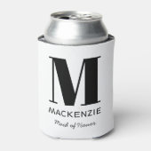 メイド・オブ・オーナー（花嫁付き添い人）モノグラム名 缶クーラー (缶正面)