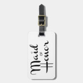 メイド・オブ・オーナー（花嫁付き添い人）レトロスクリプト ラゲッジタグ (正面縦)