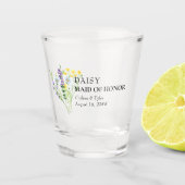 メイド・オブ・オーナー(花嫁付き添い人)ワイルドフラワーメド結婚ウズカスタム ショットグラス (正面)
