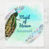 メイド・オブ・オーナー(花嫁付き添い人)ヴィンテージピーコックフェイバー ワインラベル (シングルラベル)