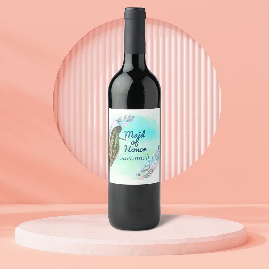 メイド・オブ・オーナー(花嫁付き添い人)ヴィンテージピーコックフェイバー ワインラベル